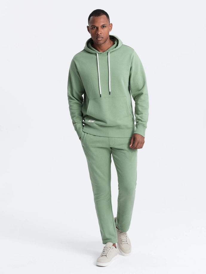 Set trening bărbați pantaloni + geacă kangaroo - verde V3 Z80