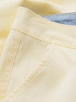 Men's chinos shorts with contrasting turn-up - yellow V7 W421