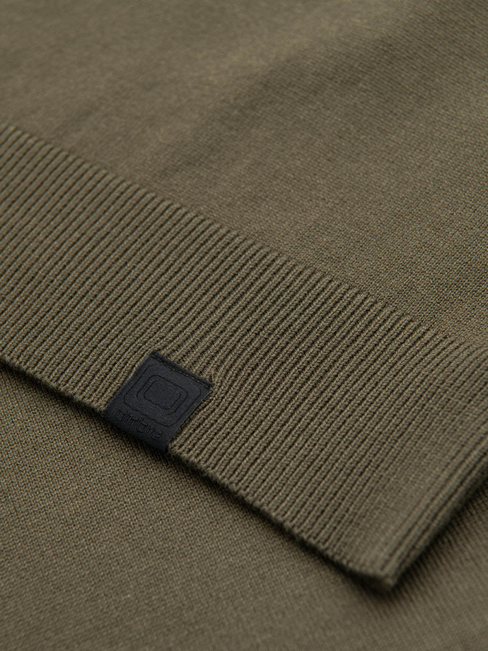 Pulover tricotat pentru bărbați cu puncte structurate - albastru marin V1 OM-SWSW-0118 