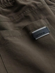 Men's jogger pants with cargo pockets and print - dark olive green V5 OM-PAJO-0200