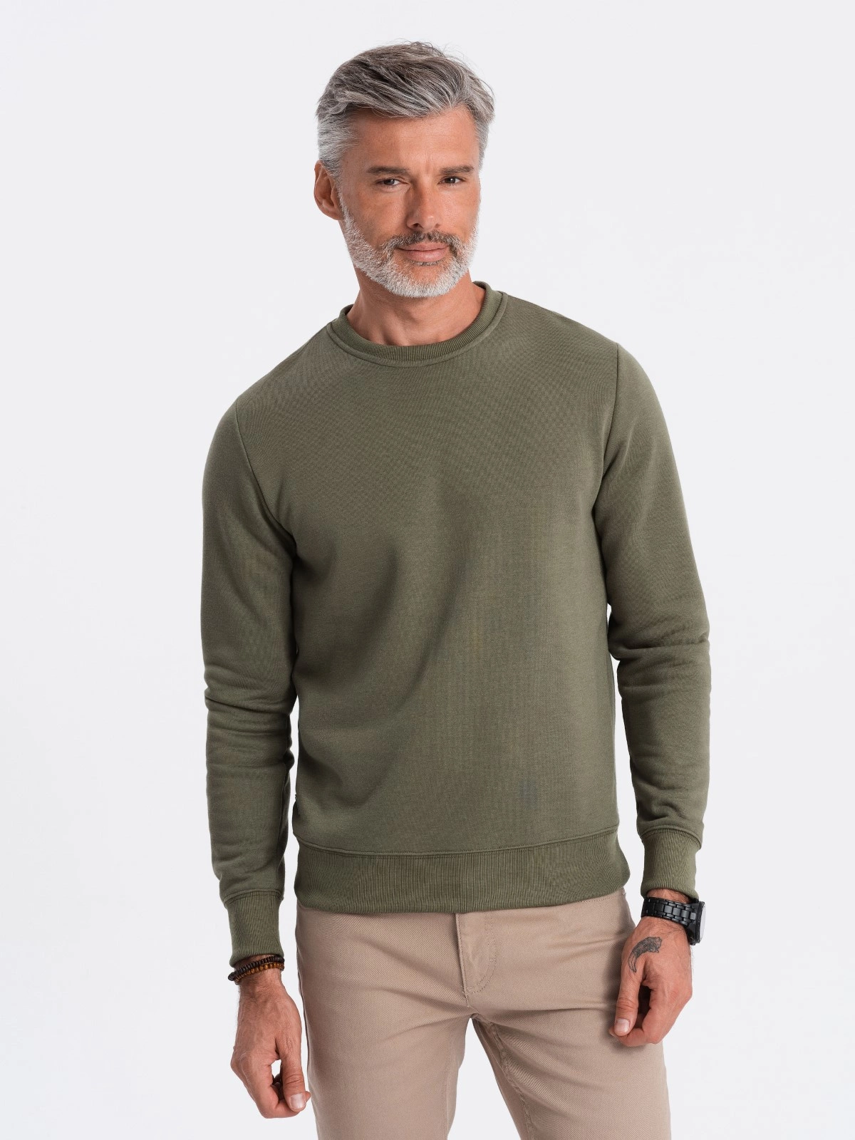 Mens hoodless sweatshirt on sale