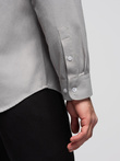 Men's REGULAR FIT shirt with pocket - gray V1 OM-SHCS-0148