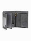 Men's leather wallet - black A417
