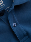 Tricou polo bărbătesc din tricot piqué - albastru închis V13 S1374