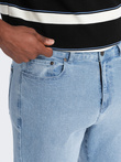 Pantaloni din denim CARROT FIT pentru bărbați cu frecare subtilă - albastru deschis V2 OM-PADP-0162
