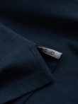Pánská jednobarevná pletená polokošile BASIC - tmavě modrá V2 OM-POBS-0100