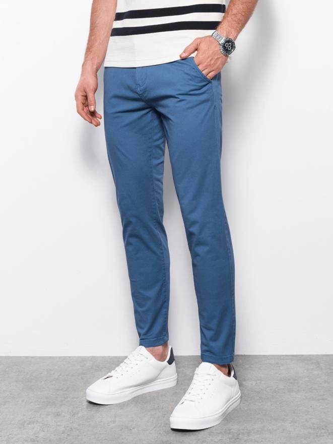 Pánske chino nohavice - nebesko modrá P894