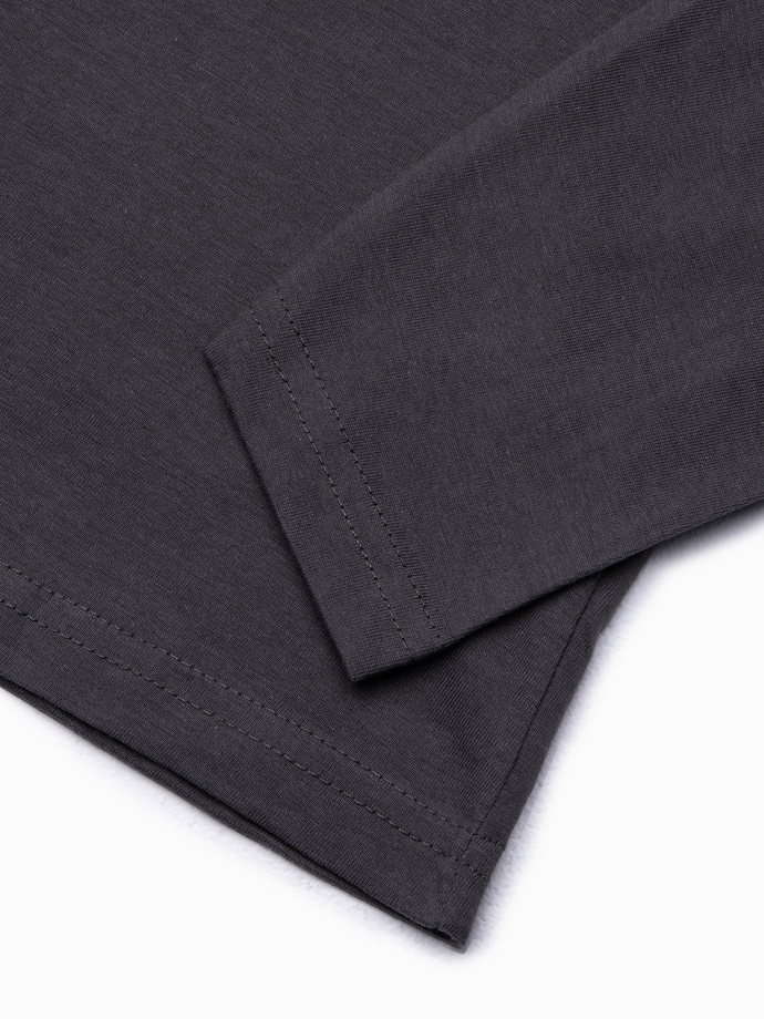 Bluza cu maneca lunga simpla barbati - gri inchis L133