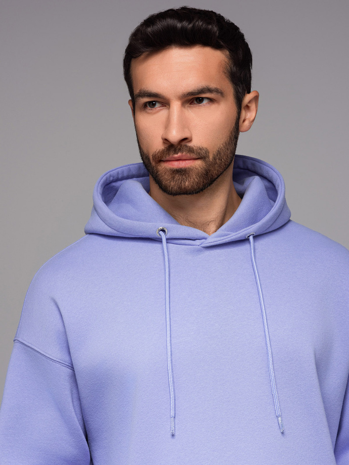 UNISEX tepláková súprava mikina + šortky v športovom štýle - levanduľová V9 Z110