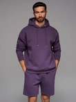 UNISEX trening set hanorac + pantaloni scurți stil athleisure - violet V13 Z110