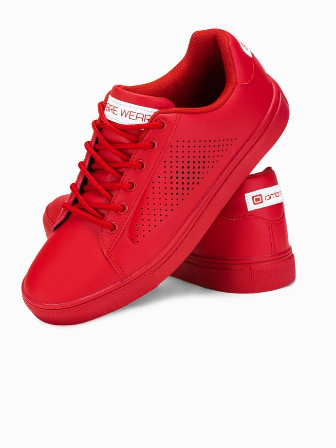 Men's ankle shoes - red T383