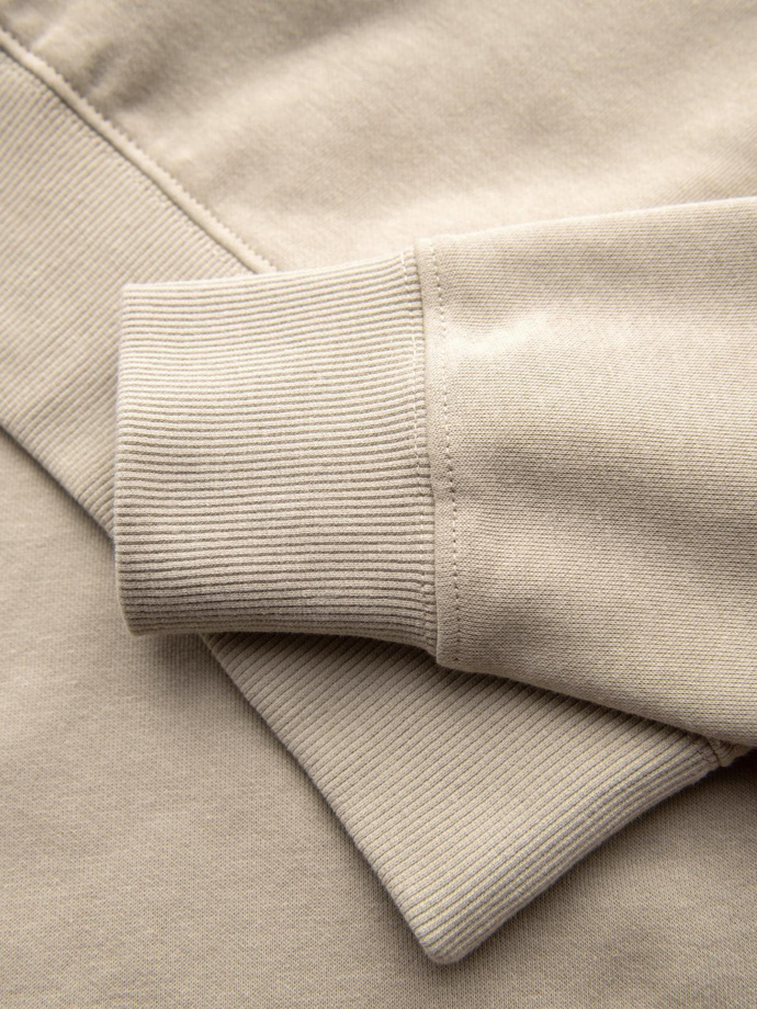 Pánská mikina s nášivkou - béžová V3 B1713