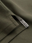 Men's BASIC single-color pique knit polo shirt - dark olive green V6 OM-POBS-0100