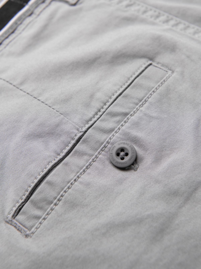 Pantaloni chino pentru bărbați cu talie decorativă - gri V6 OM-PACP-0118