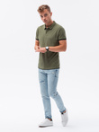 Men's plain polo shirt - olive S1382