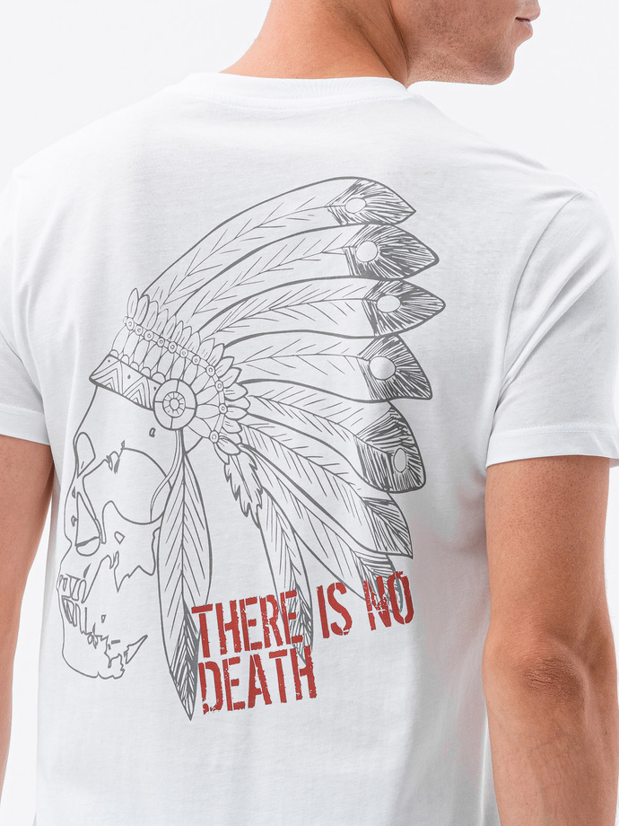 Men's printed t-shirt - white S1682