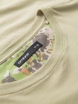 Men's cotton t-shirt with printed pocket - light grey V2 OM-TSPT-0227