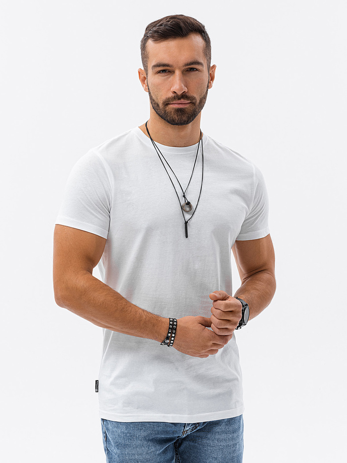 Men's plain t-shirt - white S1224