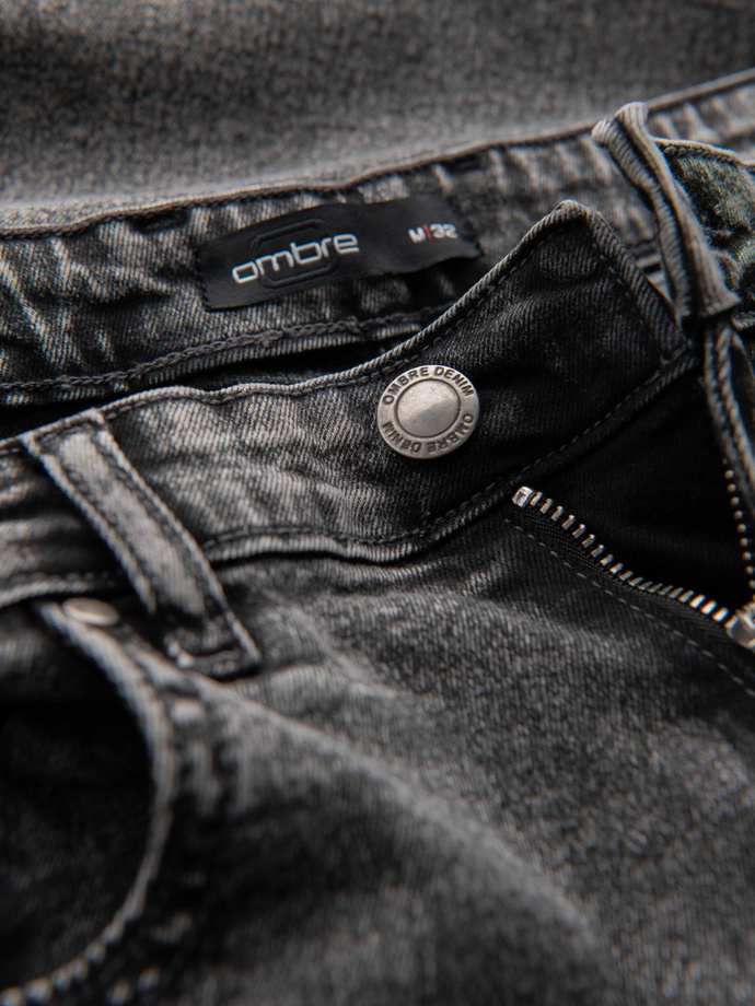 Men's classic washed REGULAR FIT jeans - gray V4 OM-PADP-0217