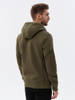 Men's zip-up sweatshirt - dark olive V4 B1421
