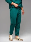 Klasické unisex tepláky s rebrovanými manžetami - tmavozelené V17 OU-PSBC-0100