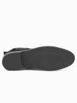 Cizme din piele pentru bărbați - negru V2 OM-FOCS-0134