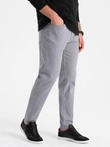 Men's denim pants without rubbing SLIM FIT - gray V1 OM-PADP-0148