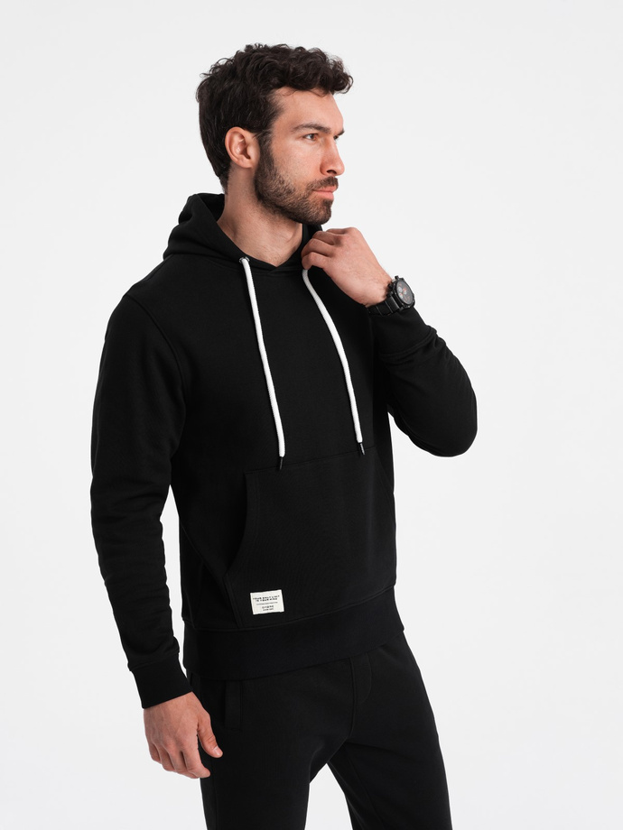 Set trening bărbătesc top kangaroo + pantaloni - negru V5 Z80