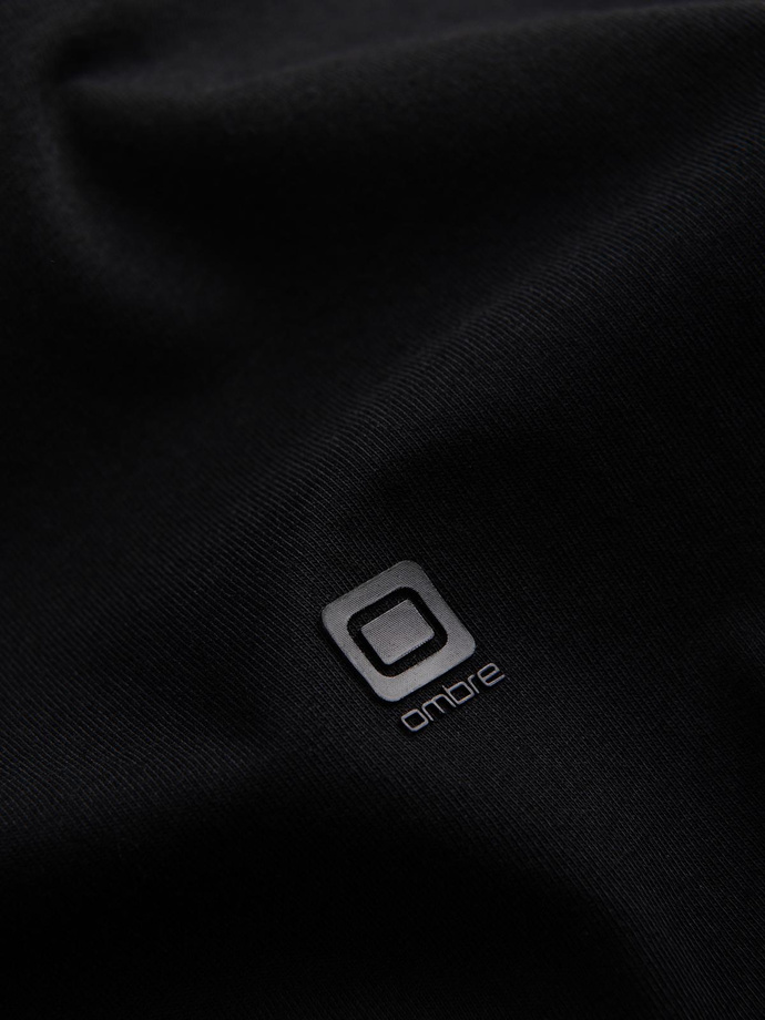 Pánské tričko V-NECK s elastanem - černé V3 OM-TSCT-0106