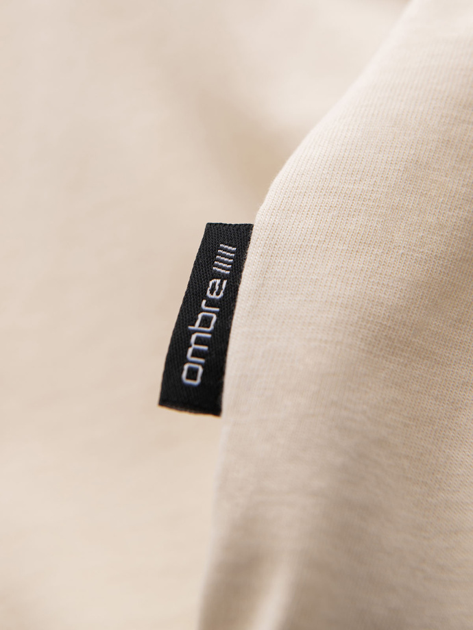 Tricou bărbătesc din bumbac cu buzunar imprimat - turcoaz V1 OM-TSPT-0228