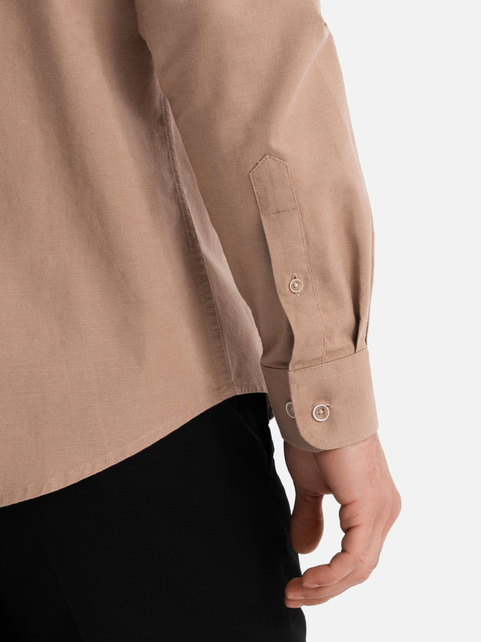 Blazer bărbătesc cu croială REGULAR cu in - crem V1 OM-BLZB-0128