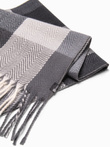 Men's scarf  - dark grey/white A408