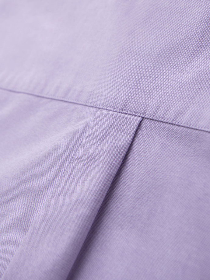 Pánská bavlněná košile oxford v pastelových barvách - levandulová V2 OM-SHOS-0183