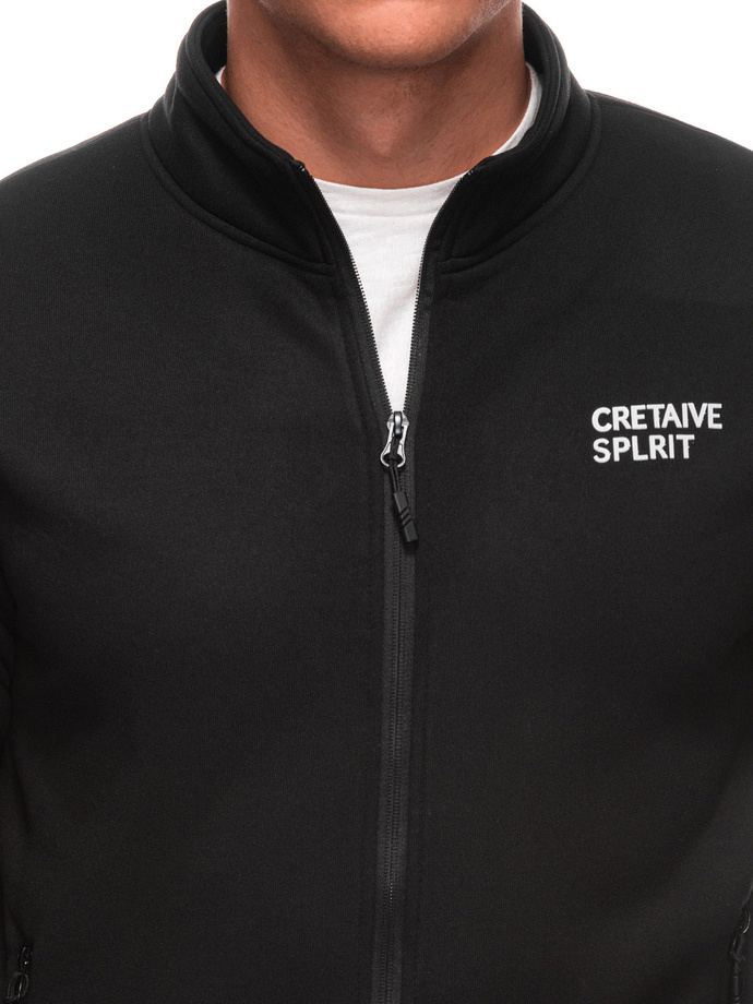 Bluza męska bez kaptura B1272 - czarna