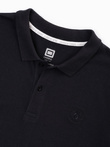 Tricou polo bărbătesc din tricot piqué - negru V1 S1374