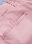 Pantaloni pantaloni scurți chinos pentru bărbați cu întoarcere contrastantă - roz V8 W421