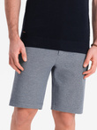 Pantaloni scurți pentru bărbați din tricot melange bicolor - albastru marin V1 OM-SRCS-0127