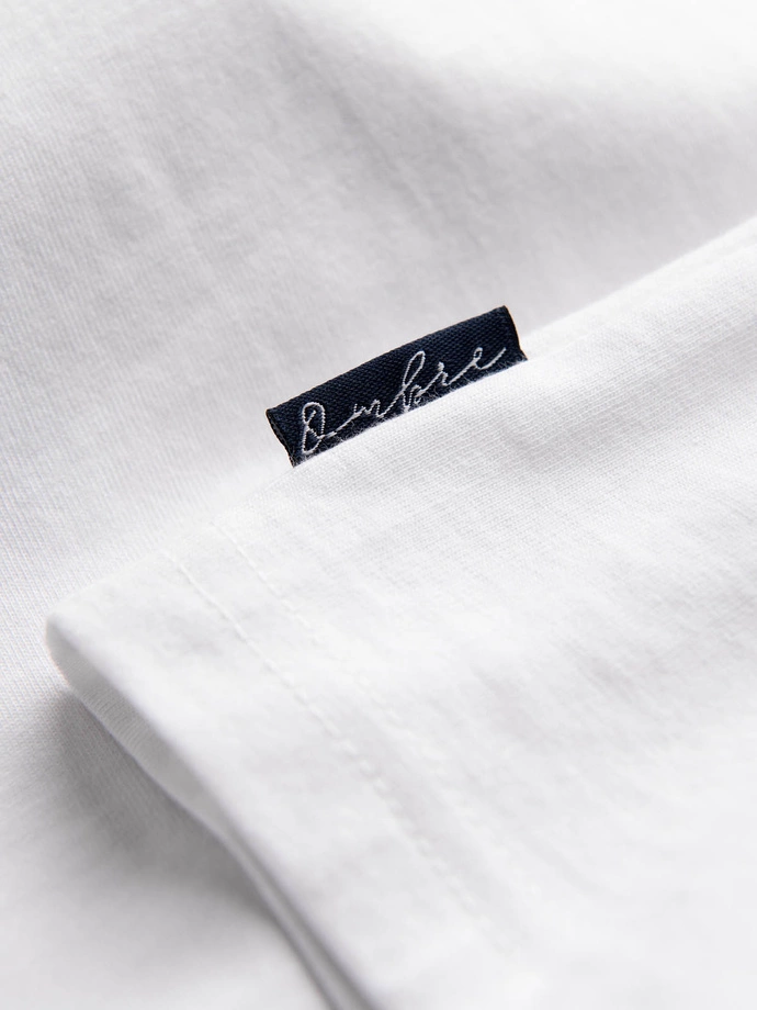 Pánské dvoubarevné bavlněné tričko - červené a bílé V6 S1619