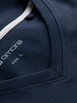 Pánske tričko V-NECK s elastanom - tmavomodré V2 OM-TSCT-0106