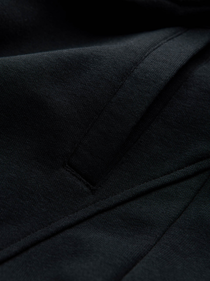 BASIC vyriškos medvilninės sportinės kelnės joggers - juodos spalvos V9 OM-PABS-0174