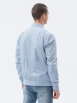 Men's mid-season bomber jacket - light blue C439