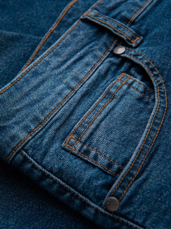 Pantaloni din denim pentru bărbați CARROT cu frecare - albastru V2 OM-PADP-0253