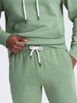 Men's tracksuit set pants + kangaroo sweatshirt - green V3 Z80