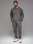 Klasické unisex tepláky so šnúrkou - sivé V18 OU-PSBC-0100