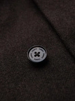 Pánsky dvojradový vlnený kabát - tmavohnedý V3 OM-COWC-0133