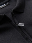 Men's longsleeve with zippered polo collar - black V8 OM-POLS-0130