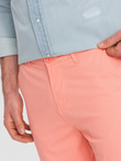 Men's chinos shorts with contrasting turn-up - salmon V9 W421