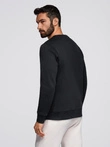 BASIC men's sweatshirt with round neckline - black V5 OM-SSBN-0175