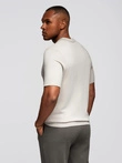 Tricou polo bărbătesc fără nasturi cu țesătură clasică - gri deschis V3 OM-POSS-0159