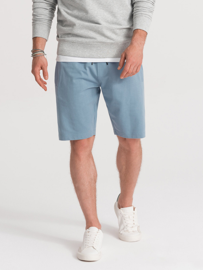 Men's knit shorts - light blue V3 W291 